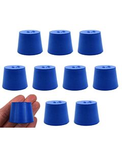 Eisco Labs 10pk Neoprene Stoppers, Solid - Astm - Size: #6.5 - 27mm Bottom, 34mm Top, 25mm Length