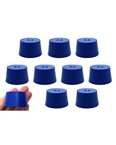 Eisco Labs 10pk Neoprene Stoppers, Solid - Astm - Size: #8.5 - 36mm Bottom, 43mm Top, 25mm Length