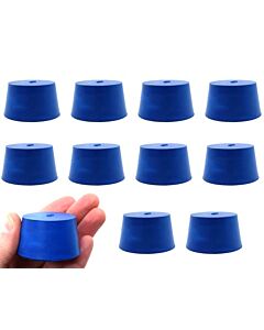 Eisco Labs 10pk Neoprene Stoppers, Solid - Astm - Size: #9 - 37mm Bottom, 45mm Top, 25mm Length