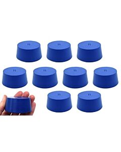 Eisco Labs 10pk Neoprene Stoppers, Solid - Astm - Size: #11 - 48mm Bottom, 56mm Top, 25mm Length