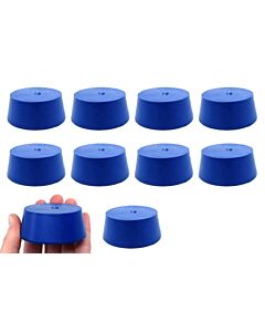 Eisco Labs 10pk Neoprene Stoppers, Solid - Astm - Size: #12 - 54mm Bottom, 64mm Top, 25mm Length