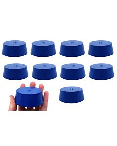Eisco Labs 10pk Neoprene Stoppers, Solid - Astm - Size: #13 - 58mm Bottom, 68mm Top, 25mm Length