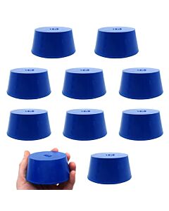Eisco Labs 10pk Neoprene Stoppers, Solid - Astm - Size: #13.5 62mm Bottom, 75mm Top, 35mm Length