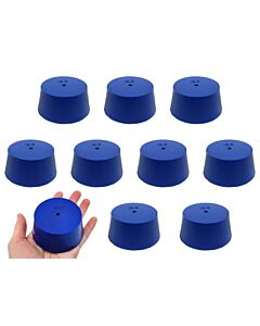 Eisco Labs 10pk Neoprene Stoppers, 1 Hole - Astm - Size: #13.5 - 62mm Bottom, 75mm Top, 25mm Length