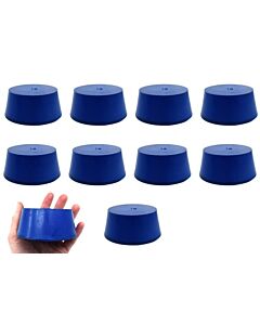 Eisco Labs 10pk Neoprene Stoppers, Solid - Astm - Size: #14 - 75mm Bottom, 90mm Top, 39mm Length