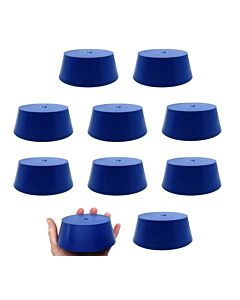 Eisco Labs 10pk Neoprene Stoppers, Solid - Astm - Size: #15 - 83mm Bottom, 103mm Top, 39mm Length