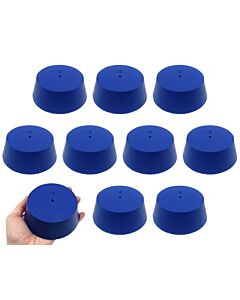 Eisco Labs 10pk Neoprene Stoppers, 1 Hole - Astm - Size: #15 - 83mm Bottom, 103mm Top, 39mm Length