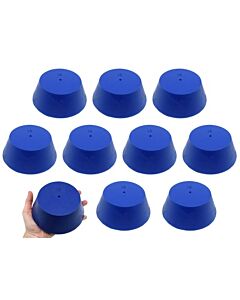 Eisco Labs 10pk Neoprene Stoppers, 1 Hole - Astm - Size: #16 - 90mm Bottom, 127mm Top, 50mm Length