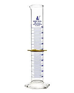 Eisco Labs Measuring Cylinder, 500ml - Class A, Astm - Blue, 5ml Graduations - Borosilicate Glass - Eisco Labs