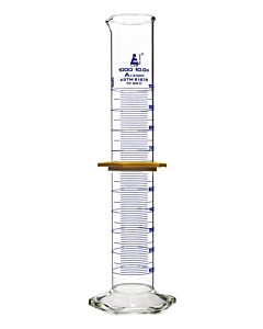 Eisco Labs Measuring Cylinder, 1000ml - Class A, Astm - Blue, 10ml Graduations - Borosilicate Glass - Eisco Labs