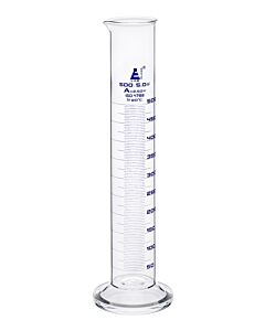 Eisco Labs Graduated Cylinder, 500ml - Class A - Blue Graduations, Round Base
