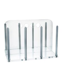 Eisco Labs Petri Dish Rack For 90mm Hold Up To 60 Dishes - Clear Acrylic