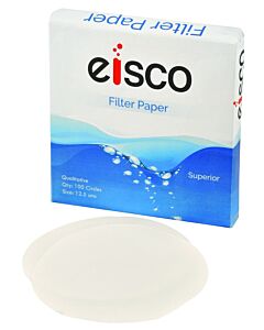 Eisco Labs Premium Qualitative Filter Paper, 21.5cm Dia., Medium Speed (85 Gsm), 10μm (10 Micron) Pore Size - Pack Of 100 ?