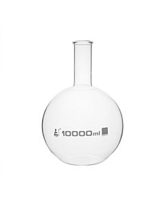 Eisco Labs Florence Boiling Flask, 10,000ml - Flat Bottom - Borosilicate Glass