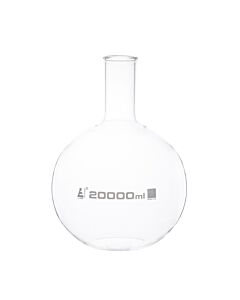 Eisco Labs Florence Boiling Flask, 20,000ml - Flat Bottom - Borosilicate Glass