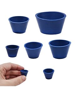 Eisco Labs 7 Piece Filter Adapter Tapered Cones Set - Designed For Use With Buchner Funnels - Multiple Sizes - Neoprene Rubber - Eisco Labs