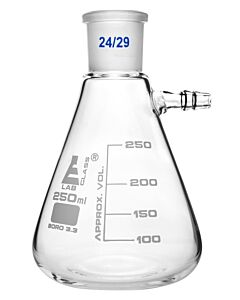 Eisco Labs Buchner Filtering Flask, 250ml - Socket Size 24/29 - Interchangeable Joint - Side Arm - Borosilicate Glass - Eisco Labs