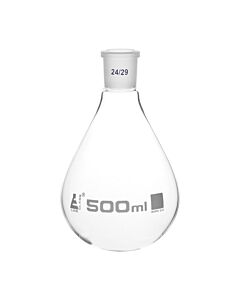 Eisco Labs Evaporating Flask, 500ml - 24/29 Interchangeable Joint - Borosilicate Glass - Eisco Labs