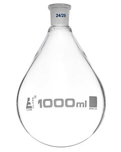 Eisco Labs Evaporating Flask, 1000ml - 24/29 Interchangeable Joint - Borosilicate Glass - Eisco Labs