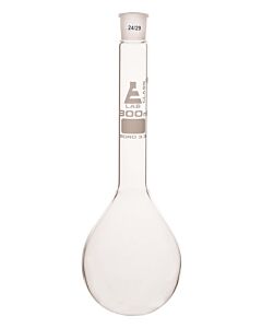 Eisco Labs Kjeldahl Flask, 800ml - 24/29 Socket Size - Long Neck, Round Bottom - Borosilicate Glass