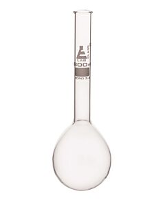 Eisco Labs Kjeldahl Flask, 800ml - Long Neck, Round Bottom - Borosilicate Glass