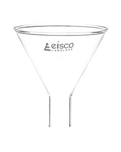 Eisco Labs Powder Funnel, 120mm - 60º Angle - Plain Stem, 24mm - Borosilicate Glass - Eisco Labs