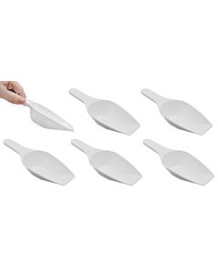 Eisco Labs 6pk Scoops, 100ml (3.4oz) - Polypropylene - Flat Bottom, Excellent For Measuring & Weighing