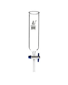 Eisco Labs Dropping Funnel, 250ml - Ptfe Key Stopcock, Open Top, Cylindrical - Ungraduated - Cylindrical, Borosilicate Glass - Eisco Labs