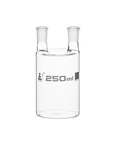Eisco Labs Woulff Gas Wash Bottle, 250ml - Two Necks With 14/23 Sockets - Borosilicate Glass