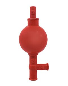Eisco Labs Pipette Filler, Rubber Bulb - 54mm Dia. Three Pinch Valves - Suitable for Noxious Solutions - Eisco Labs