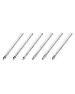 Eisco Labs 6PK Spatula Scoops, 6.3" - Stainless Steel - Rounded / Pointed End