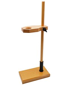 Eisco Labs Adjustable Funnel Stand, Polished Wood, 1.5" Hole Diameter, 17" Tall - Eisco Labs