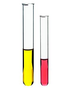 Eisco Labs 100PK Test Tubes, 20mL, 16x150mm - Rimmed - Light Wall, 1.2mm Thick - Borosilicate 3.3 Glass
