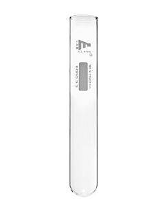 Eisco Labs 48PK Test Tubes, 20mL, 16x150mm - Rimless - Marking Spot - Light Wall, 1.2mm Thick - Borosilicate 3.3 Glass