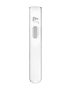 Eisco Labs 50PK Test Tubes, 25mL, 24x150mm - Rimless - Light Wall, 1.2mm Thick - Marking Spot - Borosilicate Glass