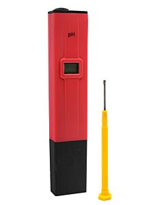 Eisco Labs Pocket pH Tester - pH Range 0.0 to 14.0, Â±0.1 Accuracy - Digital Display - Includes Screwdriver, Plastic Storage Case and Instructions - Eisco Labs