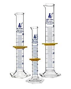 Eisco Labs Safety Pack Measuring Cylinder Set - 10ml, 25ml & 50ml - ASTM, Class A