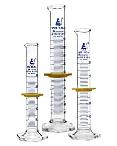 Eisco Labs Safety Pack Measuring Cylinder Set - 25ml, 50ml & 100ml - ASTM, Class A