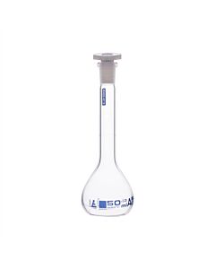 Eisco Labs Volumetric Flask, 50ml - Class A, ASTM, ±0.05ml Tolerance