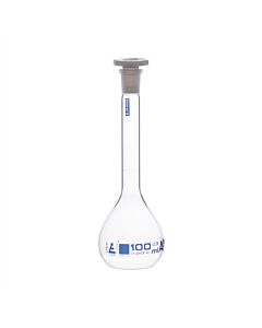Eisco Labs Volumetric Flask, 100ml - Class A, ASTM, ±0.08ml Tolerance