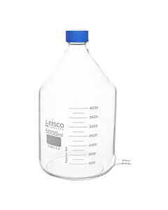 Eisco Labs Aspirator Bottle with Screw Cap & Outlet, 5000mL - Borosilicate Glass