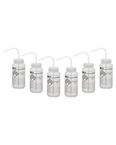 Eisco Labs 6PK Performance Plastic Wash Bottle, Distilled Water, 500 ml - Labeled (1 Color)