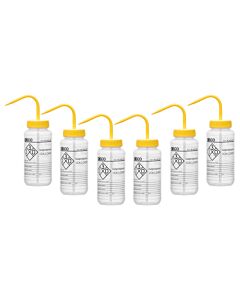 Eisco Labs 6PK Performance Plastic Wash Bottle, Isopropanol, 500 ml - Labeled (1 Color)