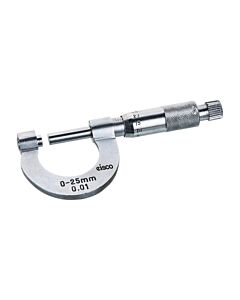 Eisco Labs Micrometer Screw Gauge, Nickel Plated Brass - Range 0-25x0.01mm