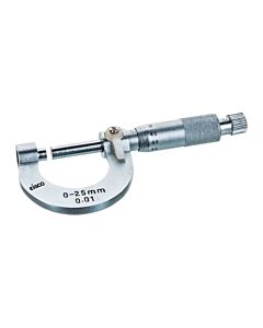 Eisco Labs Micrometer Screw Gauge w/Lock, Nickel Plated Brass - Range 0-25x0.01mm