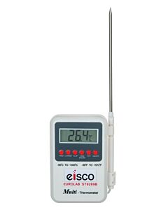 Eisco Labs Digital Thermometer, Wide Range, -50°C to +300°C, Handheld with Probe