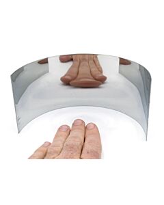 Eisco Labs Plane Half Cylinder Concave Stainless Steel Mirror for use with Ray Box - 6.25" x 2.875" - 1mm Thick Approx. - Eisco Labs