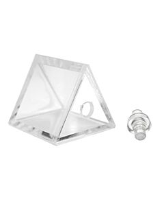 Eisco Labs Hollow Acrylic Prism & Stopper, 1.5 Inch - Great for Studying Snells Law of Refraction - Eisco Labs