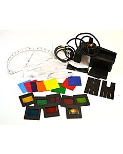 Eisco Labs Student Optics Kit - Light Box & 27 Optical Components