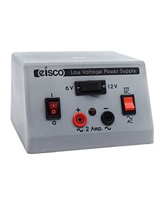 Eisco Labs Low Voltage AC/DC Power Pack 6V/12V - 2 A - Includes Power Supply - Eisco Labs